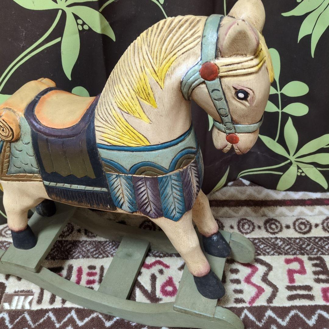 木製ロッキングホース 多色