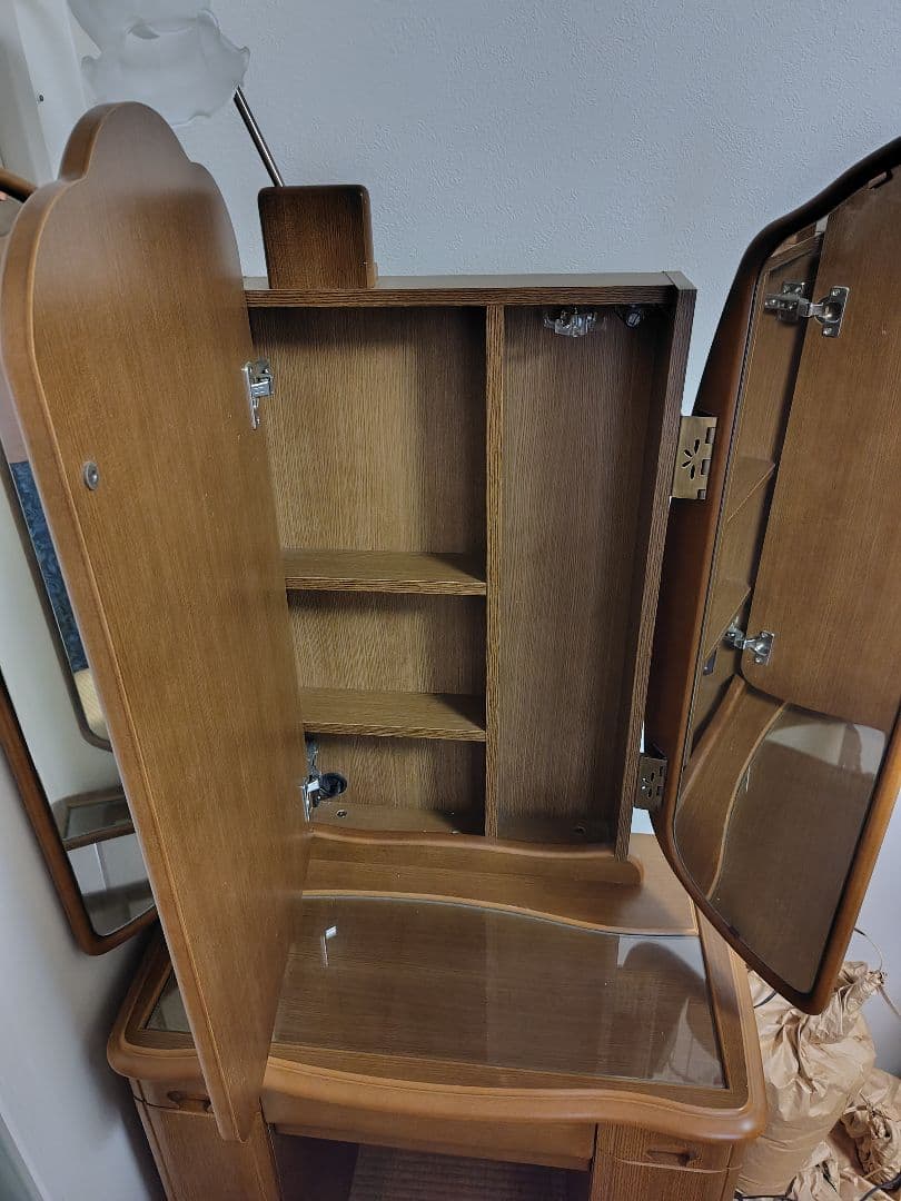 木製三面鏡ドレッサー