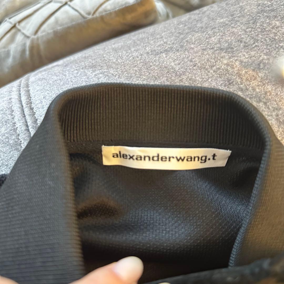 alexanderwang.t ブラックショート丈ポロシャツ