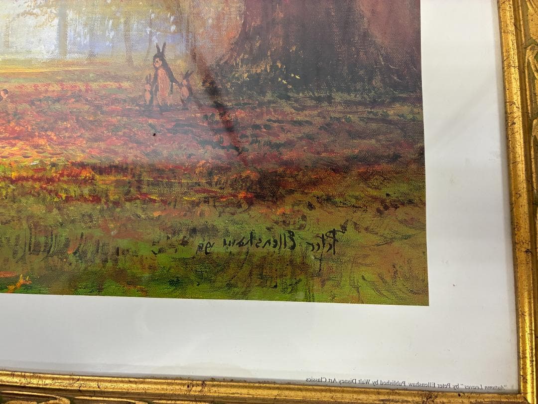 B536-003 エレンショウ くまのプーさん ディズニー 額付き