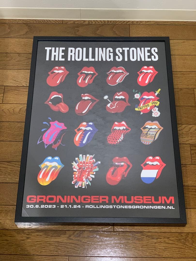 【ラスト1枚、額付】ローリングストーンズ展ポスター② ROLLINGSTONES