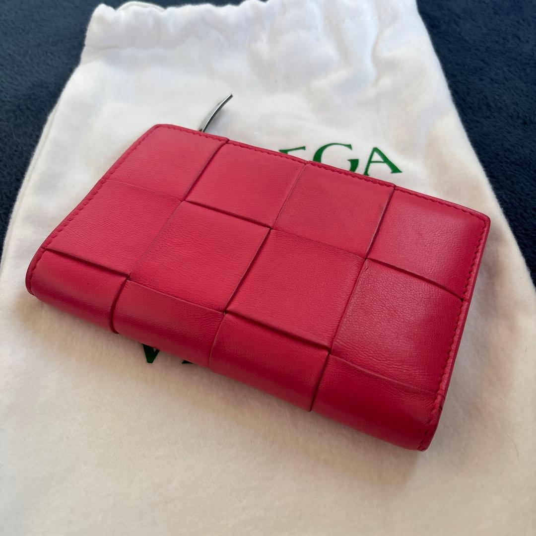 ✨極美品✨ボッテガ　長財布　カセット　イントレチャート　RFID搭載　ピンク