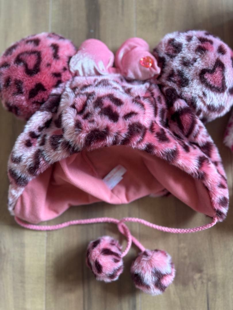 ディズニーヒョウ柄ファンキャップ2点セット