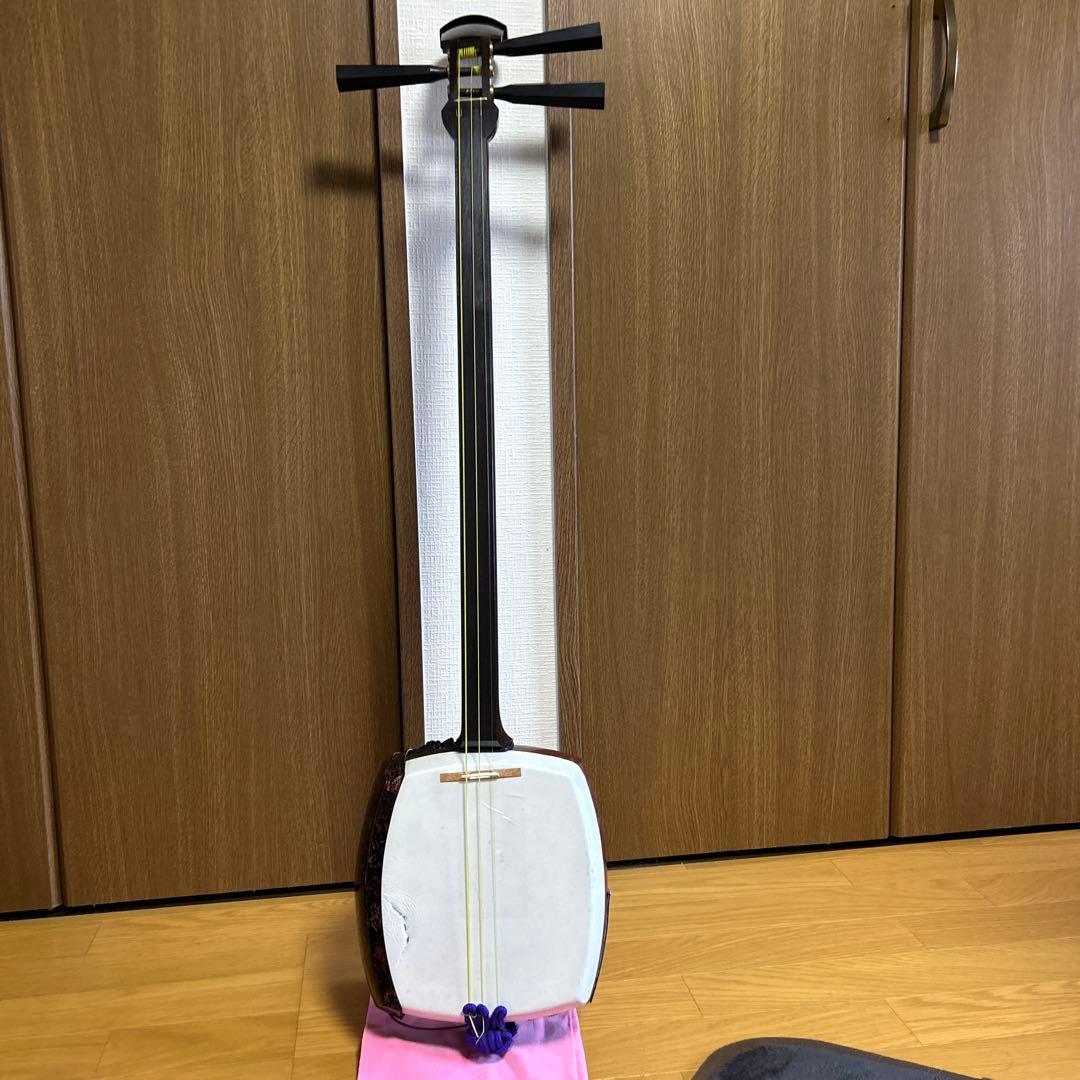 紅木津軽三味線本体 破れ有り