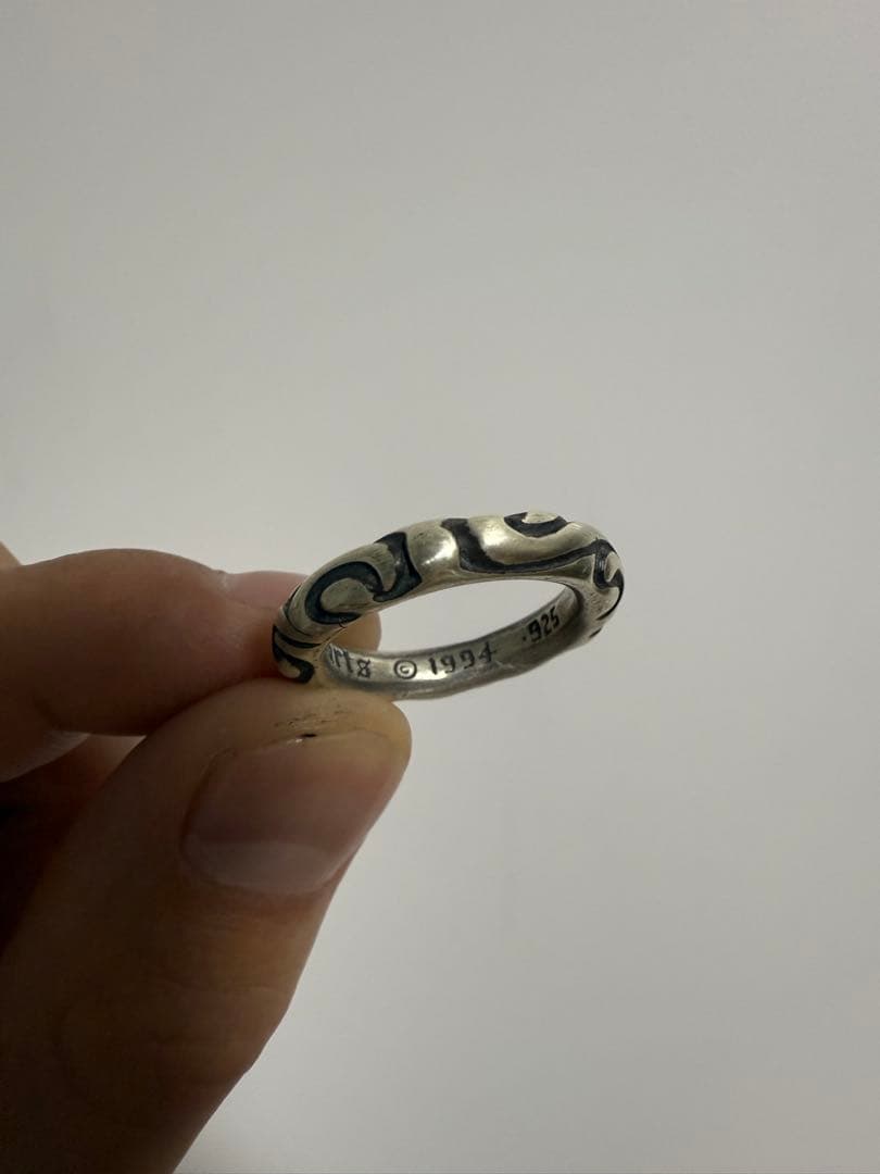 Chrome Hearts クロムハーツ スクロールバンド　リング　13号