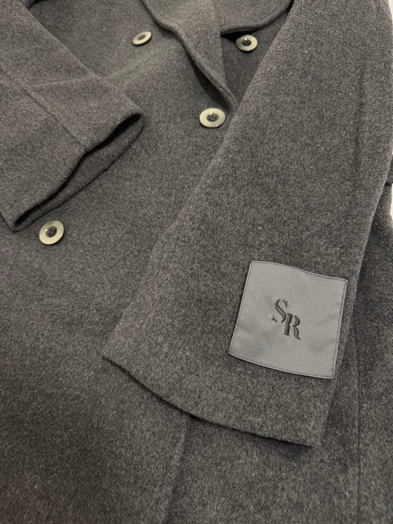 【美品】 rienda ピークドラペルウールMIXチェスターコート S