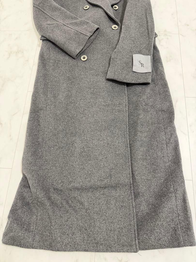 【美品】 rienda ピークドラペルウールMIXチェスターコート S