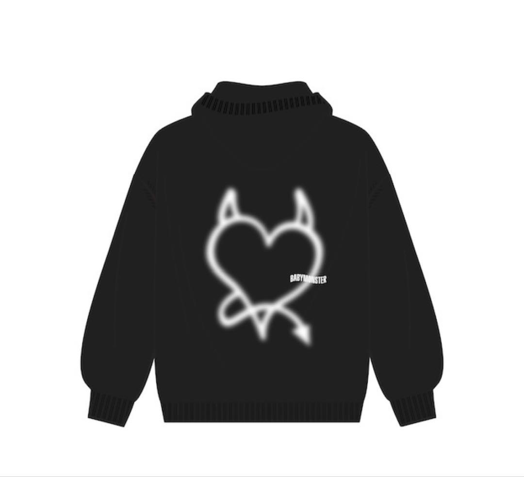 ベビモン babymonster フーディー 黒 L