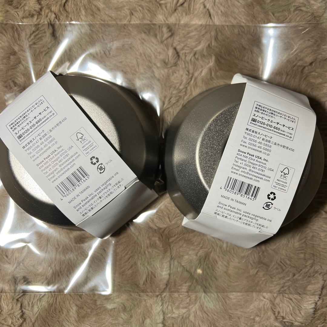 スノーピーク( peak) チタンダブルボウル　400ml x 2個