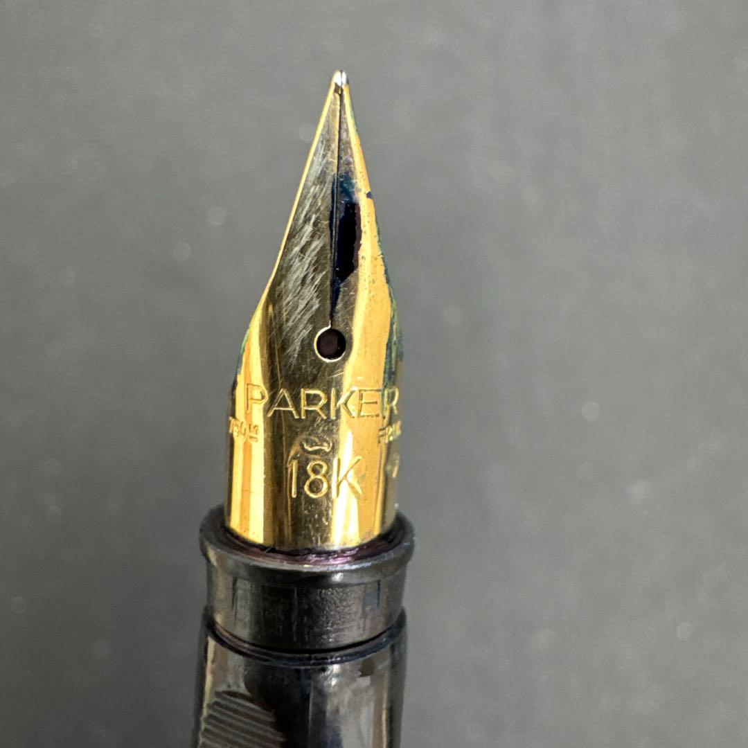 Parker 万年筆 シルバー ゴールドクリップ　ペン先18K