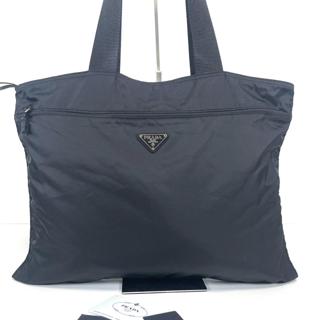 【美品】PRADA ナイロン トートバッグ ショルダーバッグ ブラック カード有