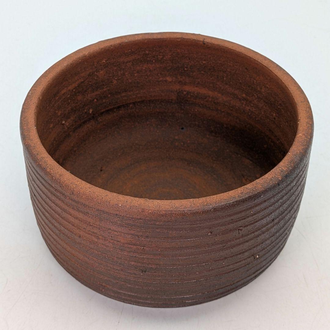 岡山県重要無形文化財 伊勢崎満 備前焼 建水 共箱栞 抹茶道具 茶器 茶こぼし