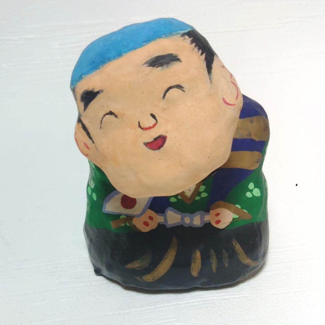 春日部張り子　踊り福助　首ふり人形　五十嵐健二　カ10