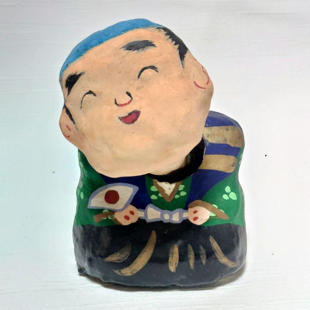 春日部張り子　踊り福助　首ふり人形　五十嵐健二　カ10