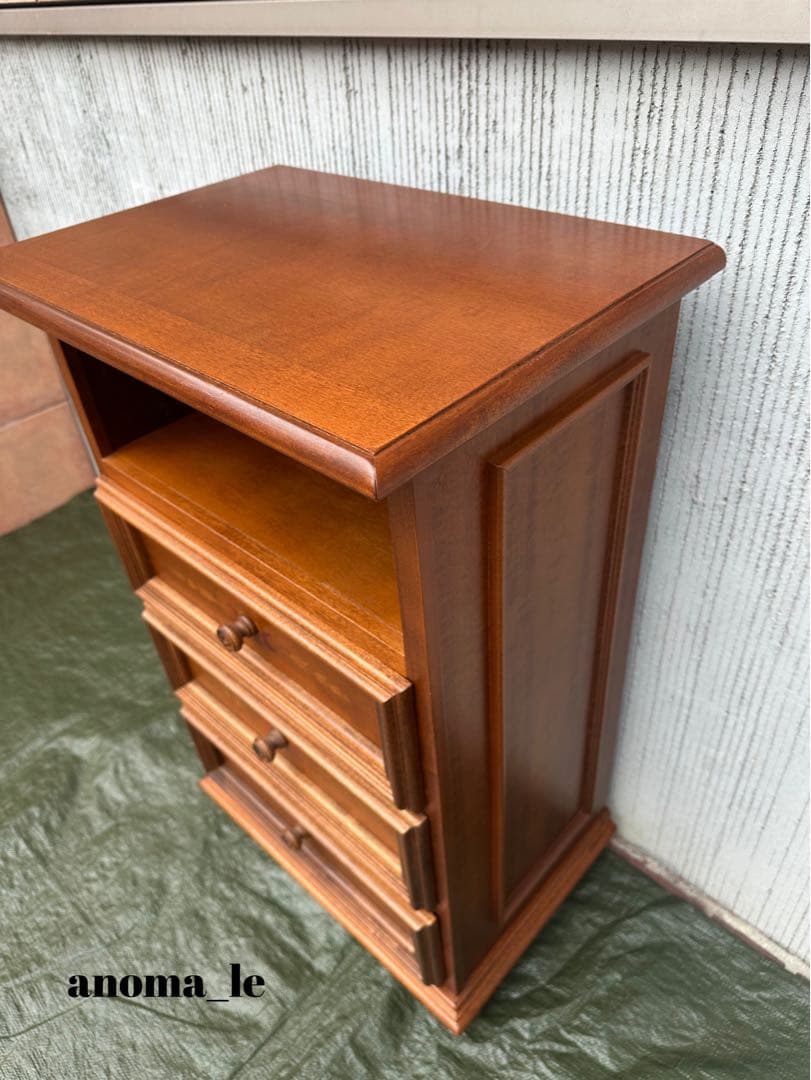 【チェスト】イタリア　象嵌　3段収納　花台　飾り棚　アンティーク　インテリア◎