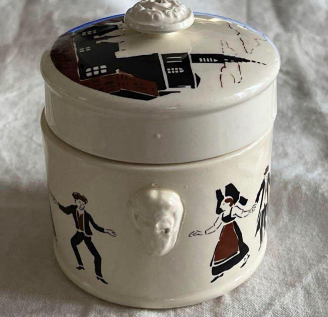 フランス アンティーク サルグミンヌ アルザス テリーヌポット キャニスター