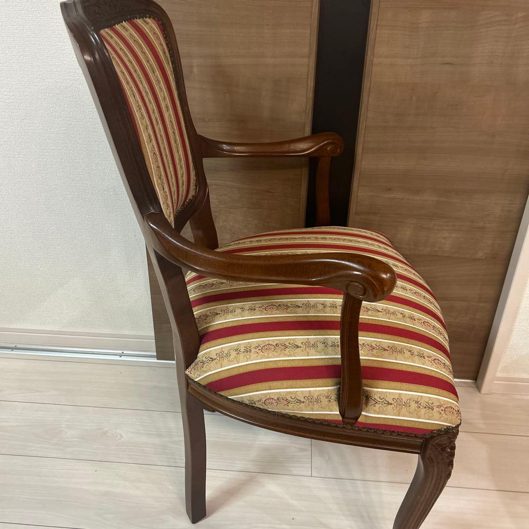 【美品】イタリア製　アームチェア　ダイニングチェア