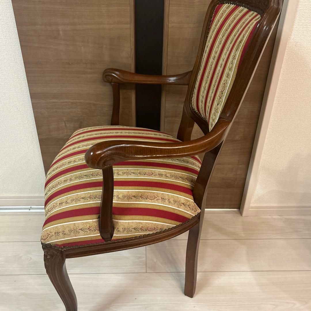 【美品】イタリア製　アームチェア　ダイニングチェア