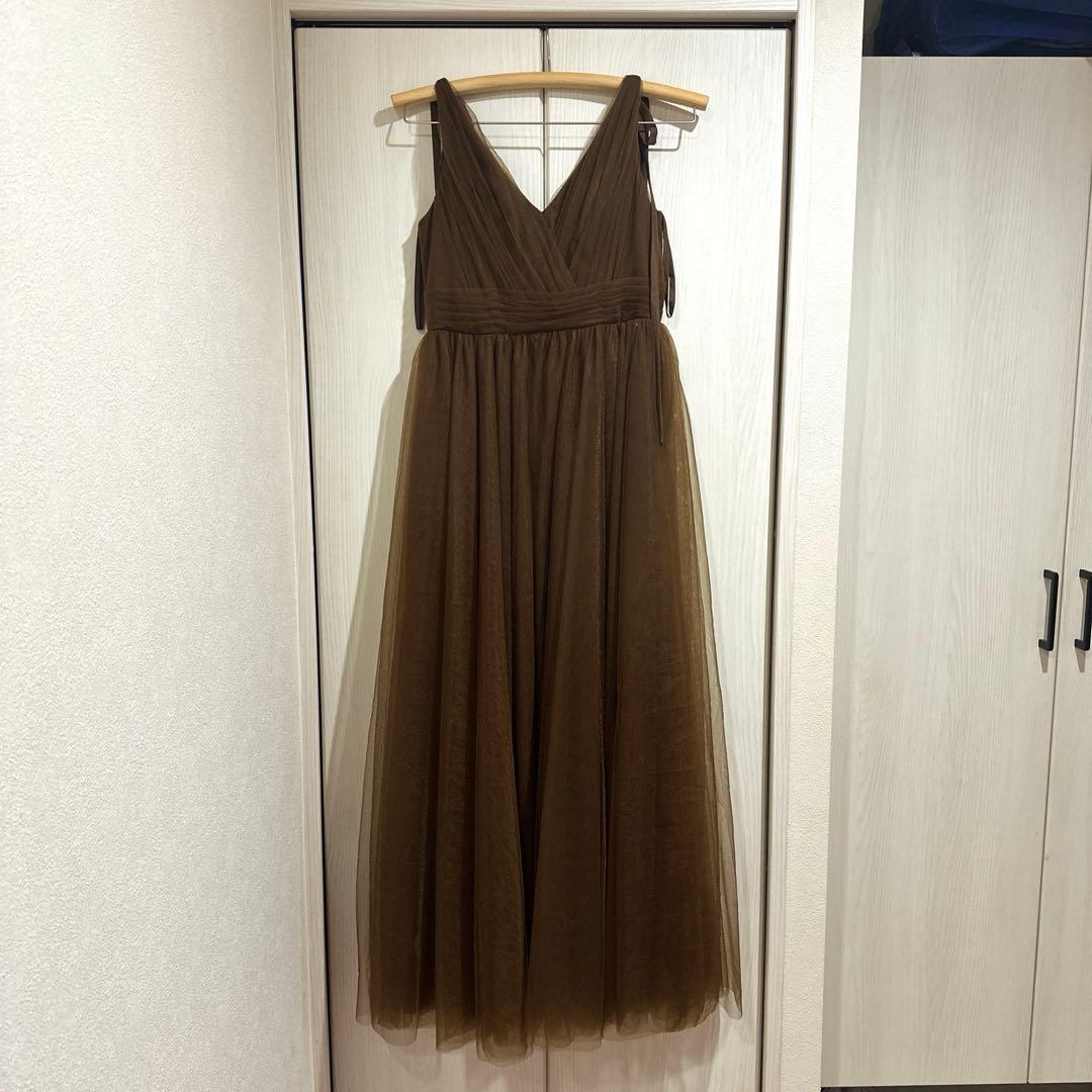【前撮りのみ使用】チュールドレス ブラウン　撮影用 結婚式