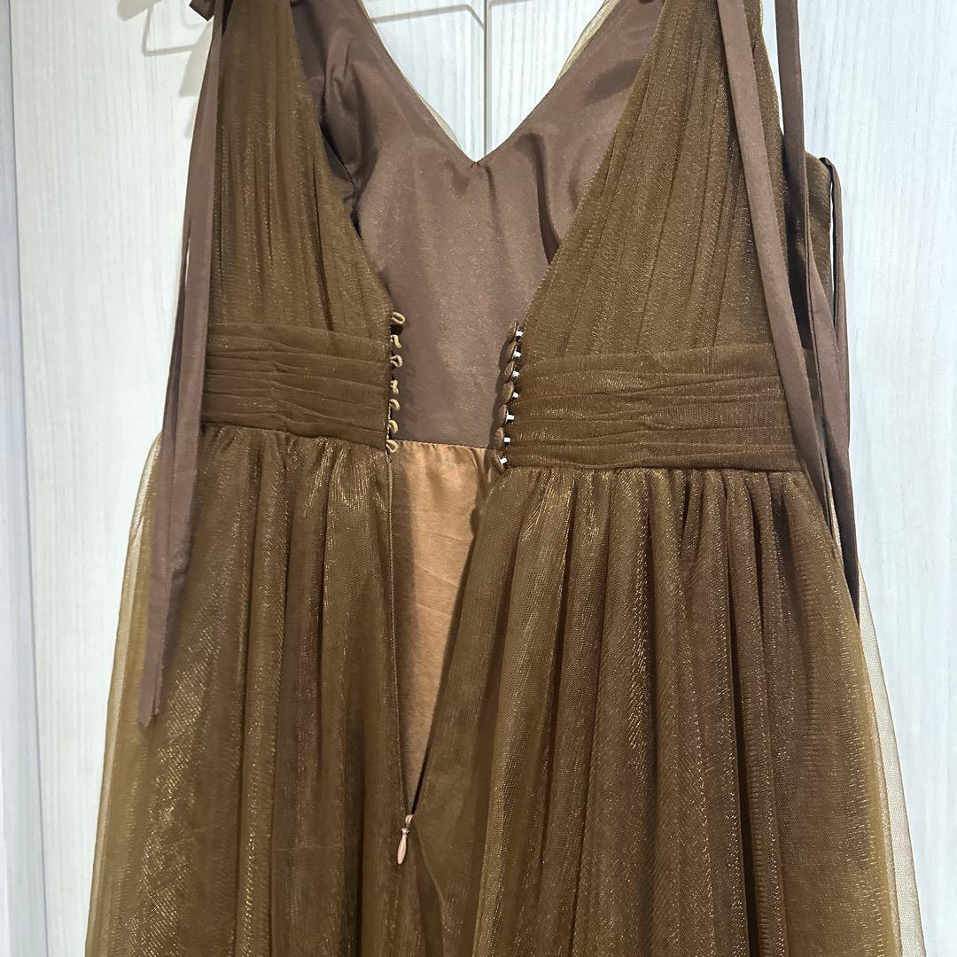 【前撮りのみ使用】チュールドレス ブラウン　撮影用 結婚式