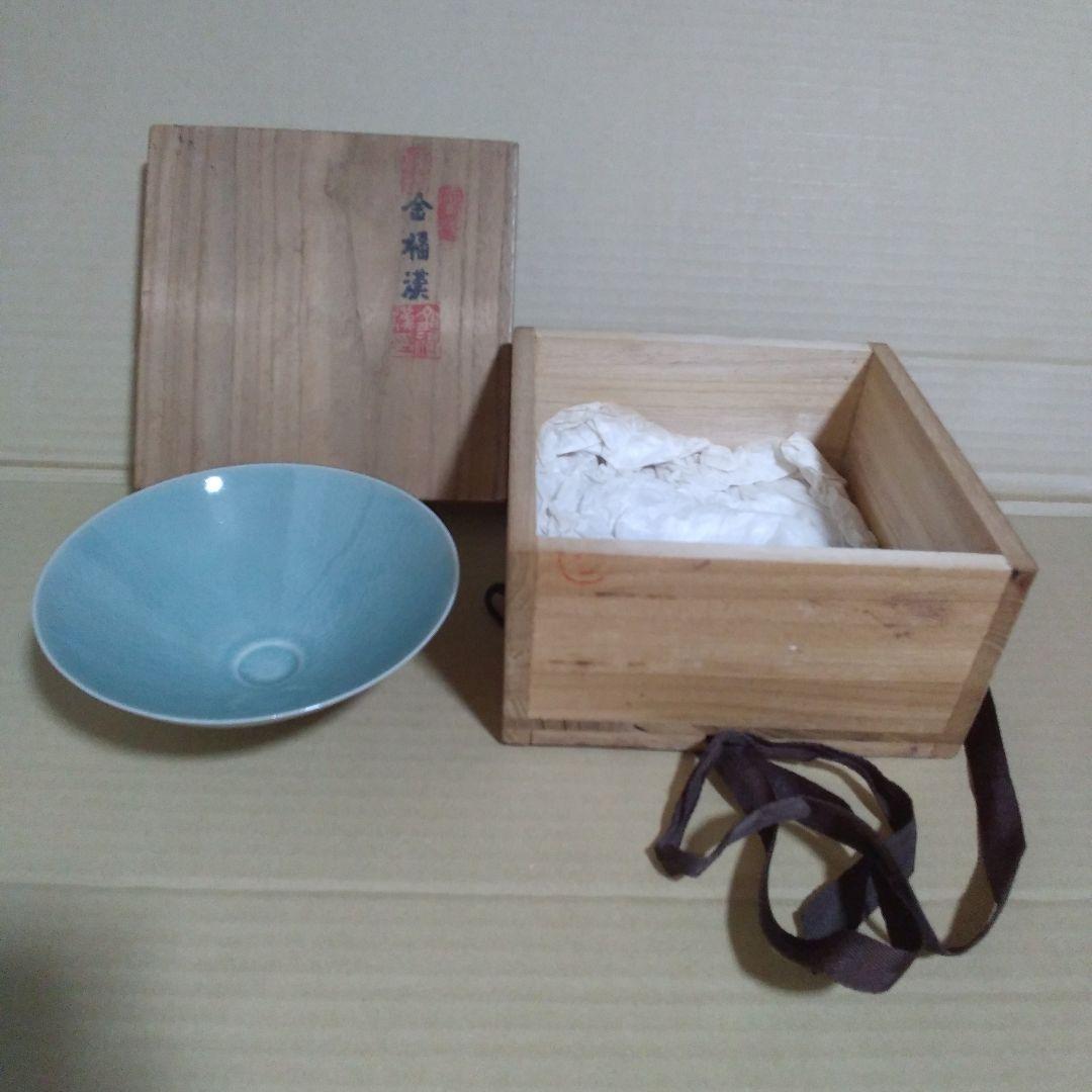 金福漢　青磁　茶碗