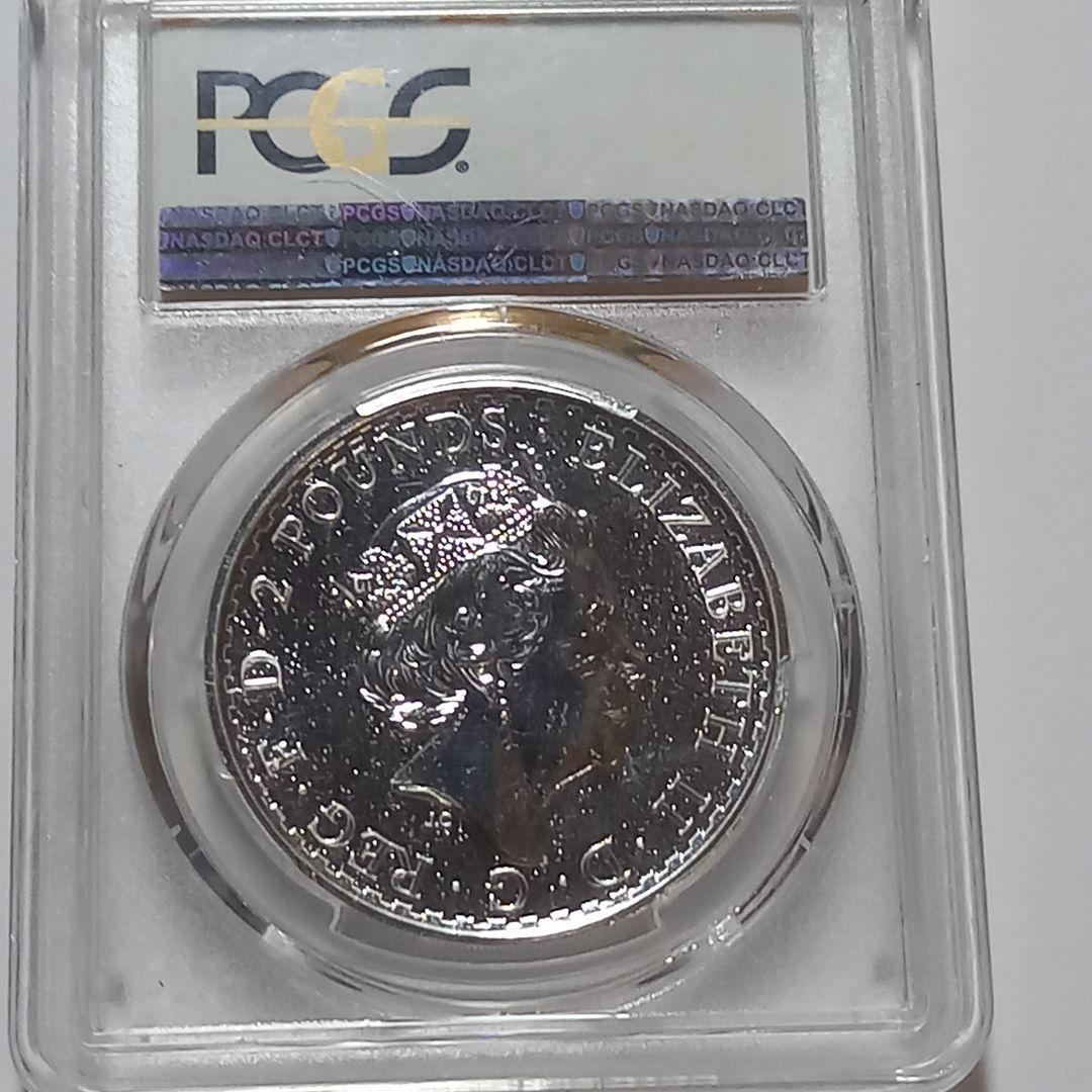 銀貨 2016年 ブリタニア 2ポンド PCGS MS69 最高位