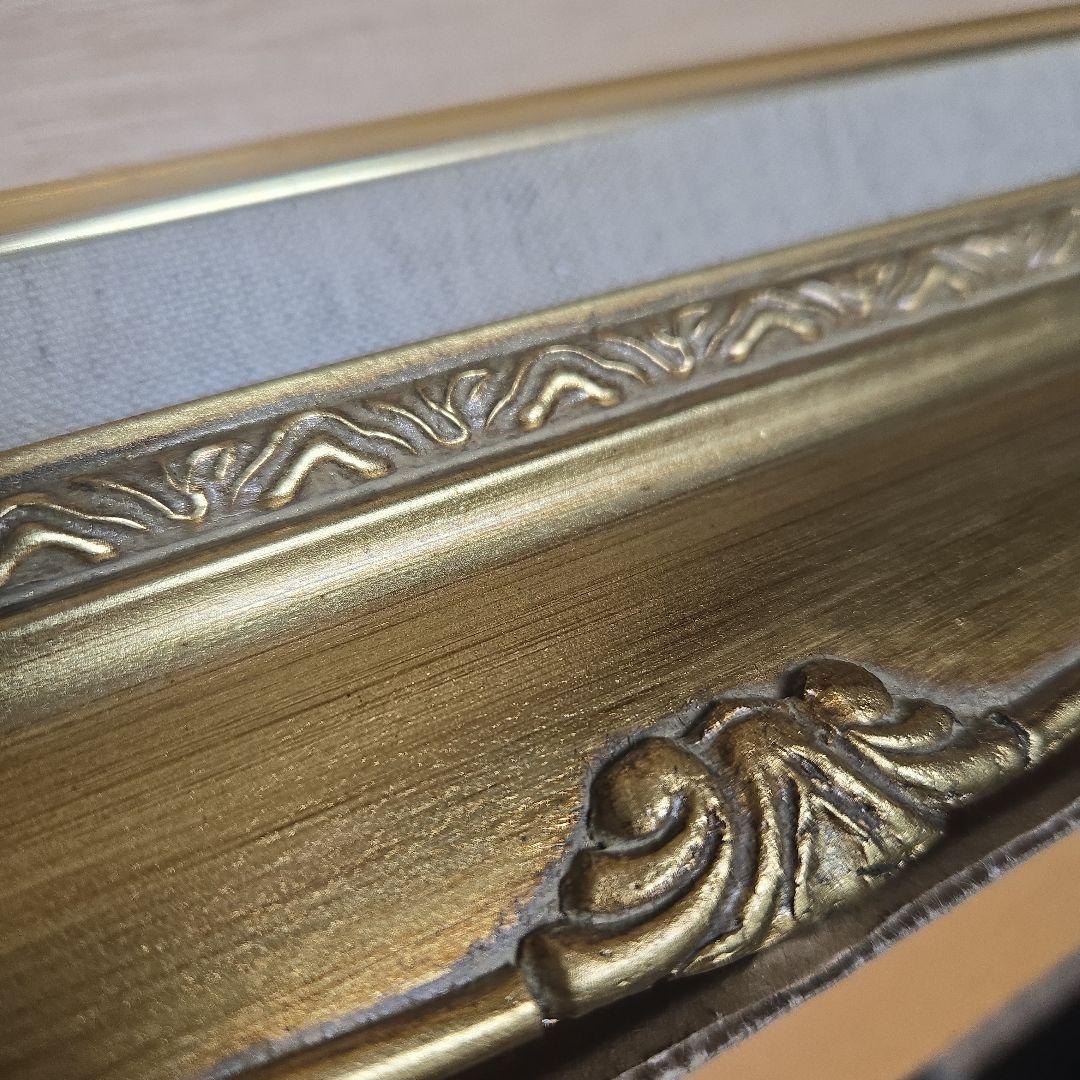 美品　額縁　アンティーク　ゴールド　油彩縁　ガラス