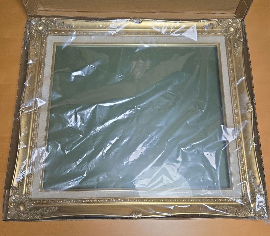 美品　額縁　アンティーク　ゴールド　油彩縁　ガラス