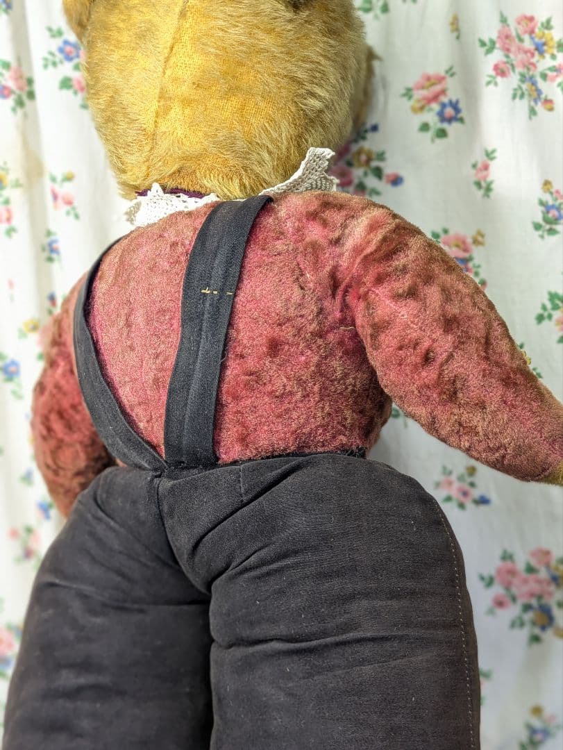 超特大 イギリス アンティーク テディベア アンティークベア　身長72cm