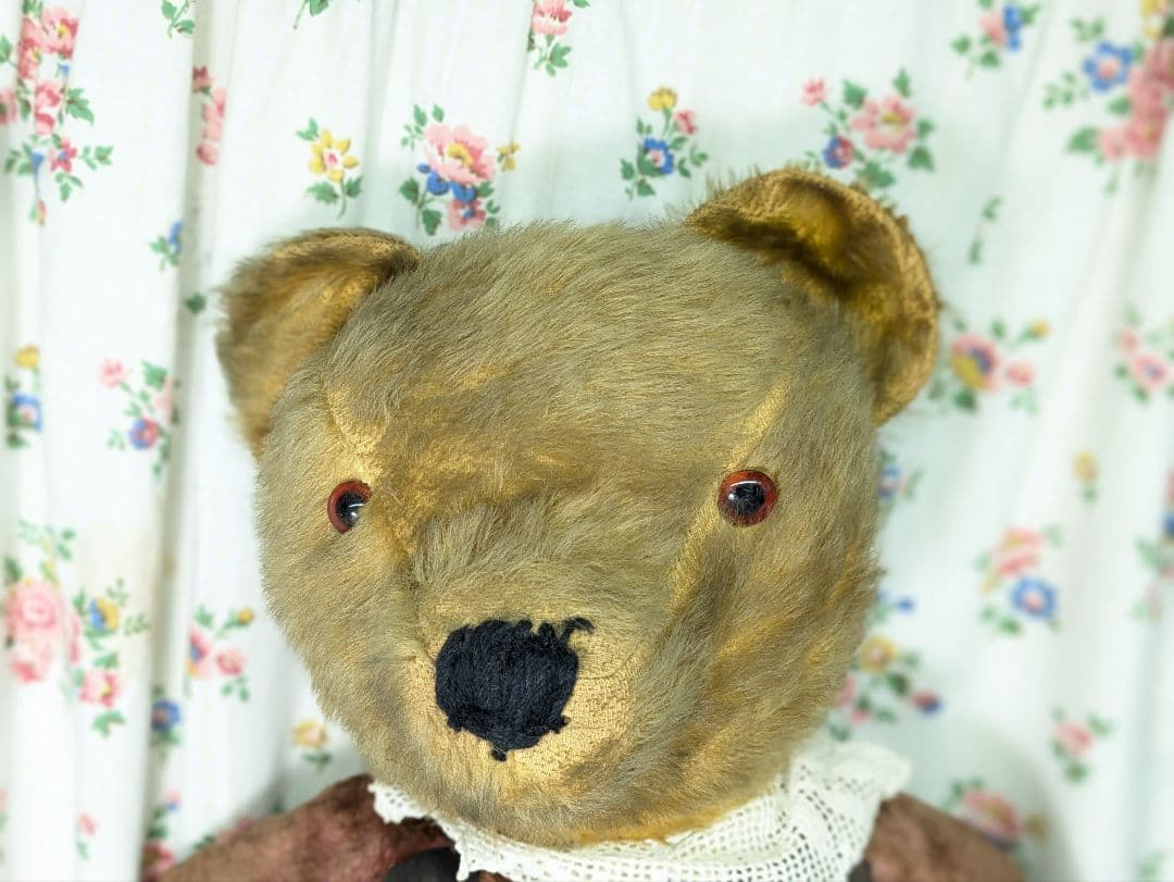 超特大 イギリス アンティーク テディベア アンティークベア　身長72cm