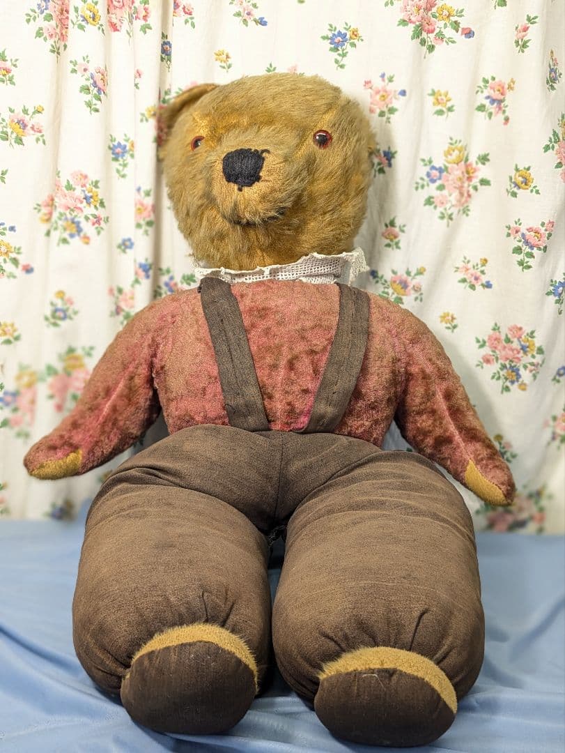 超特大 イギリス アンティーク テディベア アンティークベア　身長72cm