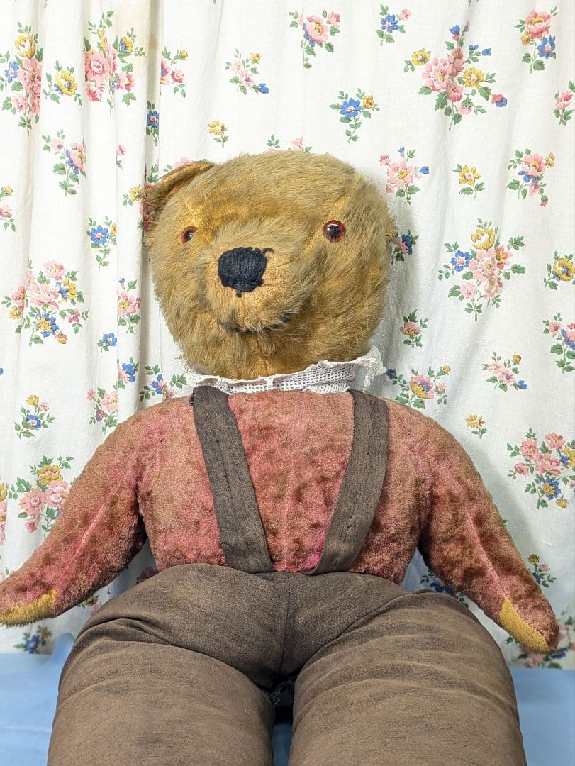 超特大 イギリス アンティーク テディベア アンティークベア　身長72cm