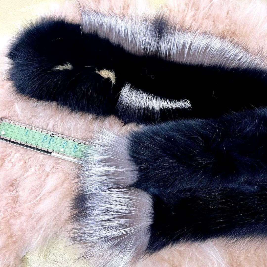 blue fox silver design muffler／GAKE日本製❣️