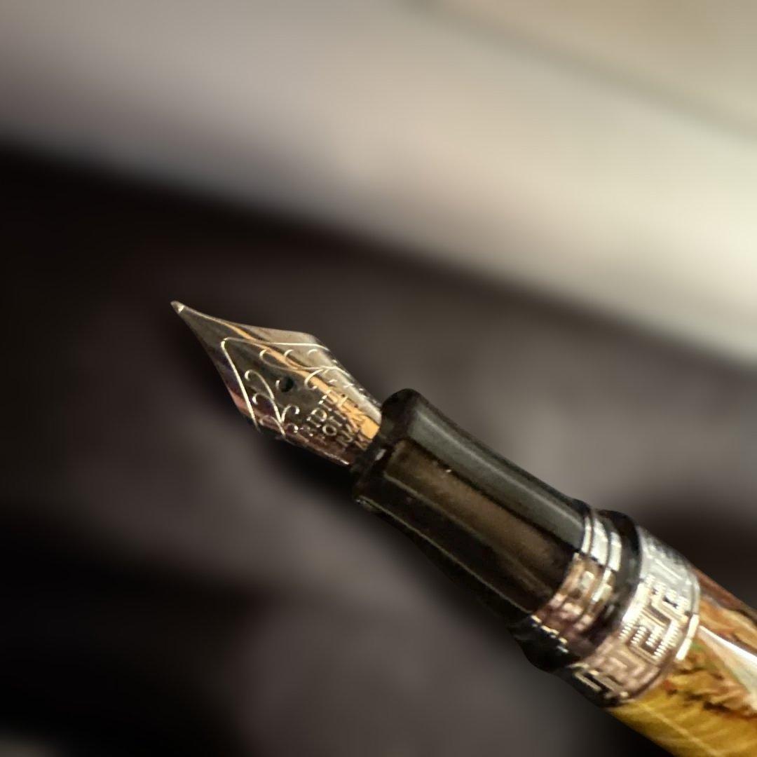 ゴッホ美術館 万年筆 ローラーペン　本革ペンケース　3点セット