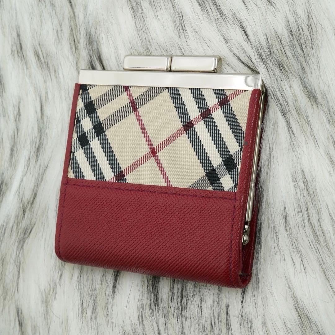 新品未使用品　箱付き　BURBERRY LONDON 小銭入れ　ノバチェック　赤