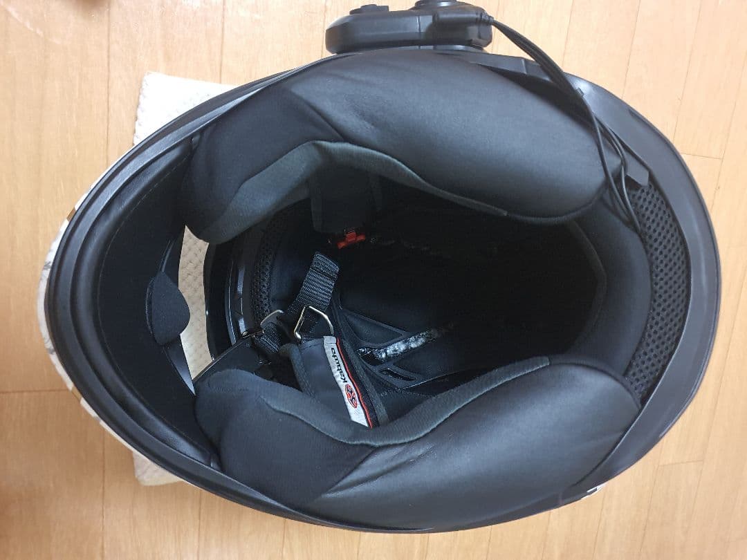 Kabuto フルフェイスヘルメット ホワイト/ゴールド インカム付き