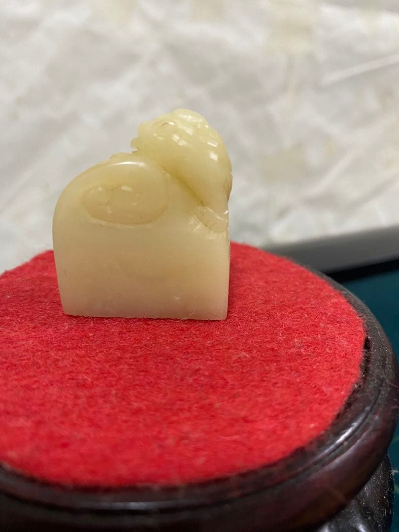 寿山石 白芙蓉凍石 卬鑑 印章 唐物