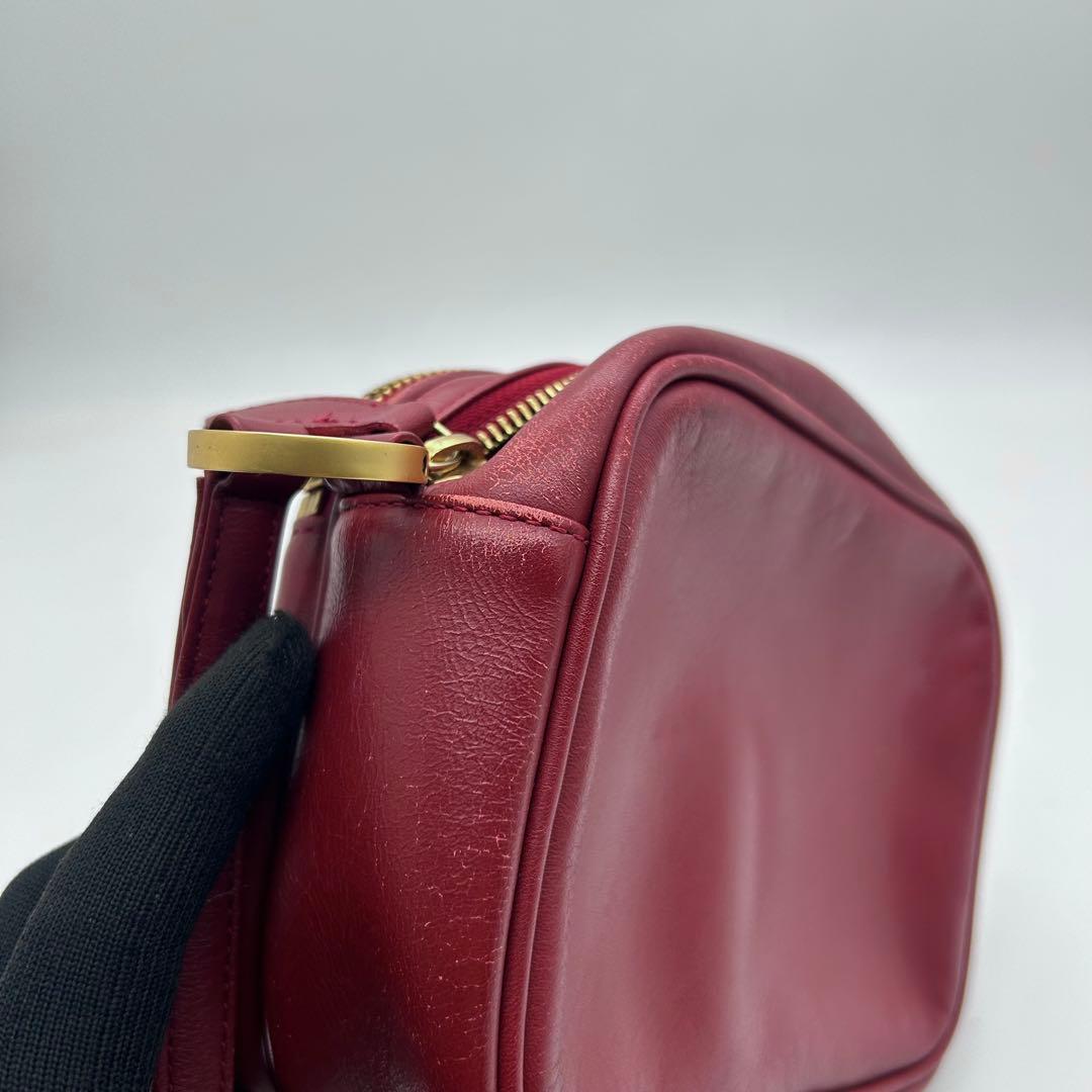 バッグ Courreges Shoulder Bag Leather Red Y2k