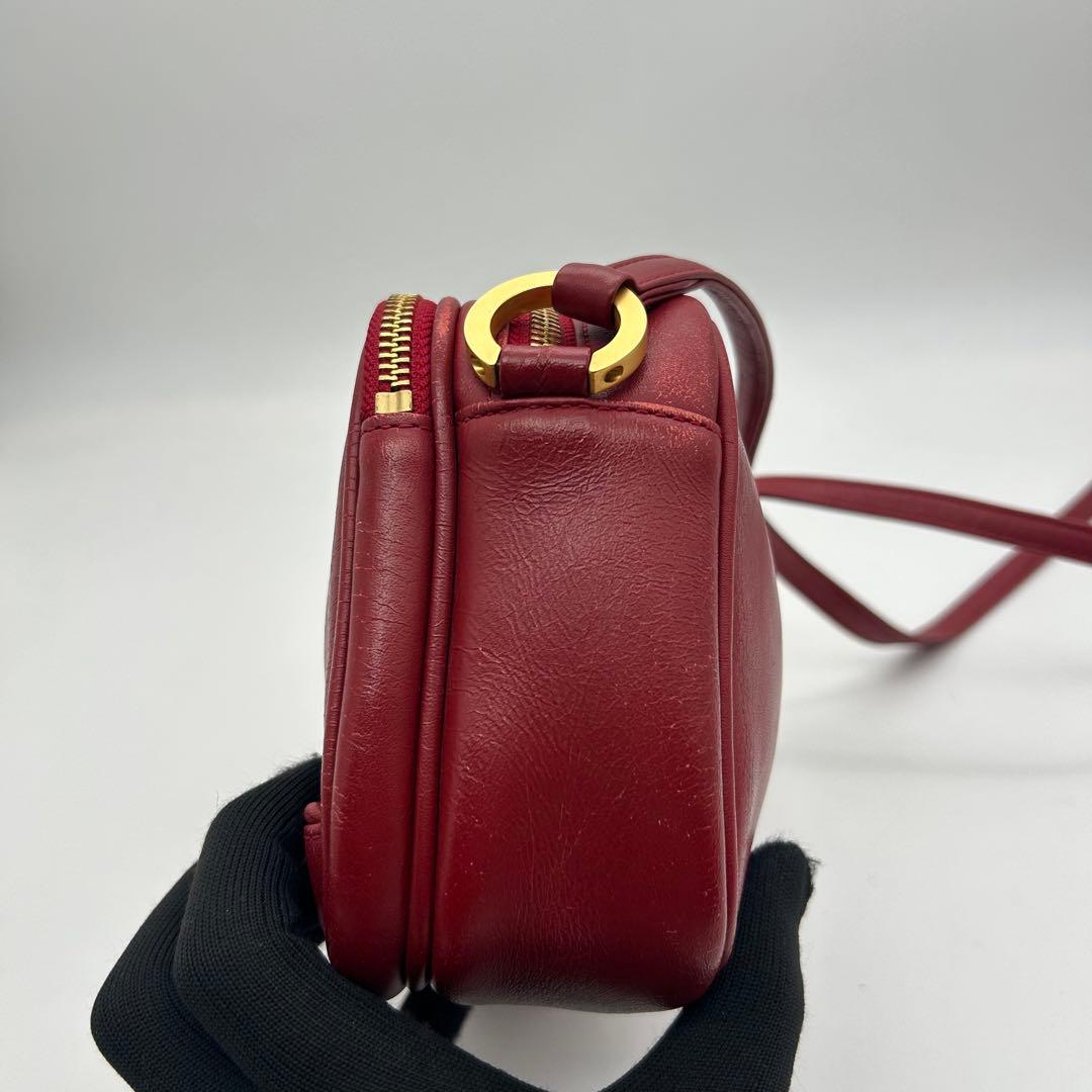 バッグ Courreges Shoulder Bag Leather Red Y2k