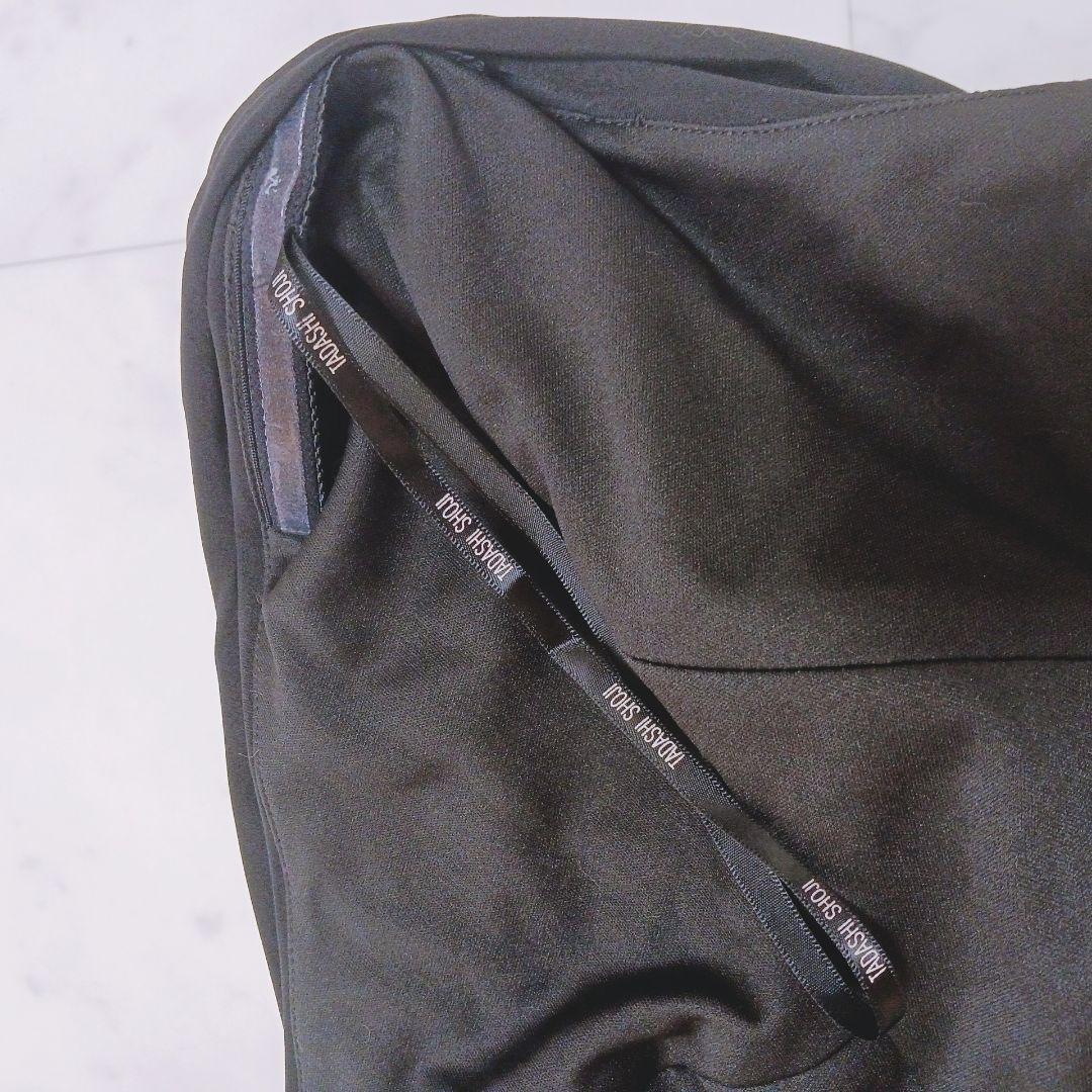 極美品　タダシショージ ブラックドレス ワンピース ドレープ ビジュー