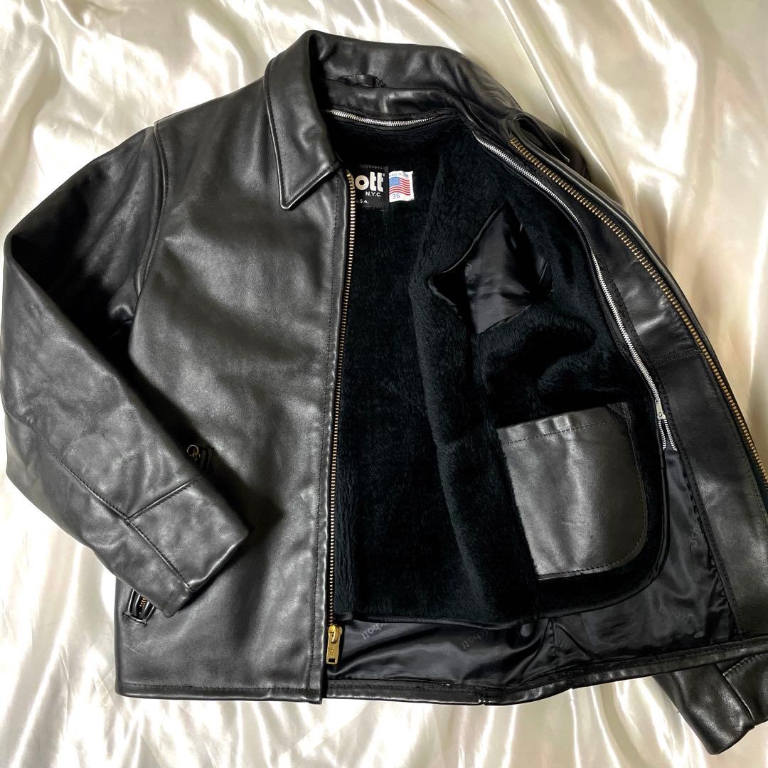 美品　SCHOTT シングルライダース　レザージャケット　36 ライナー付