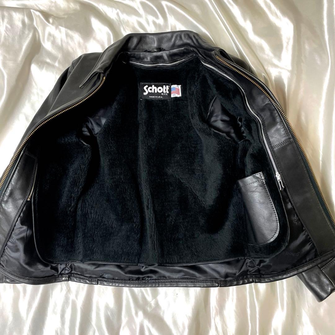 美品　SCHOTT シングルライダース　レザージャケット　36 ライナー付