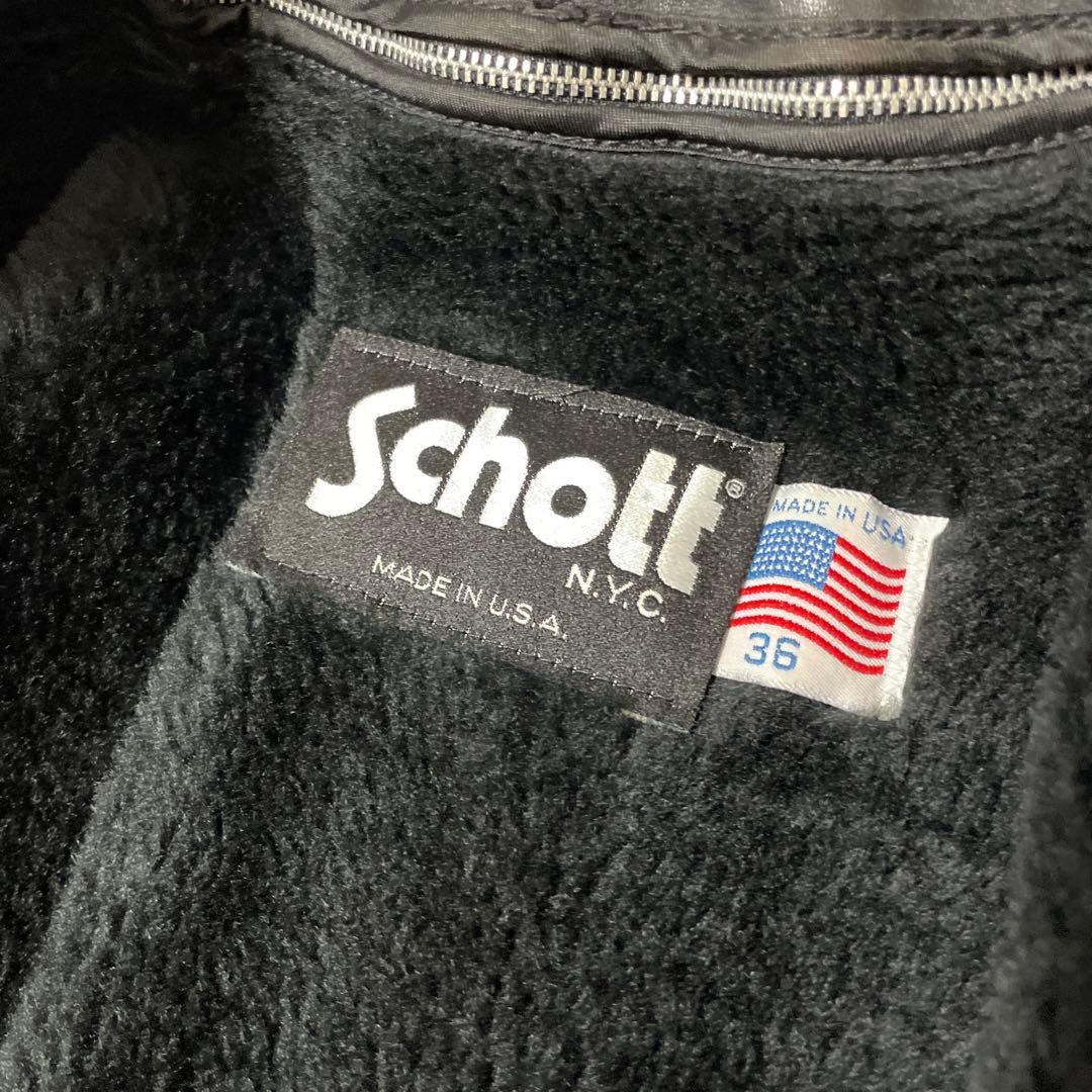 美品　SCHOTT シングルライダース　レザージャケット　36 ライナー付