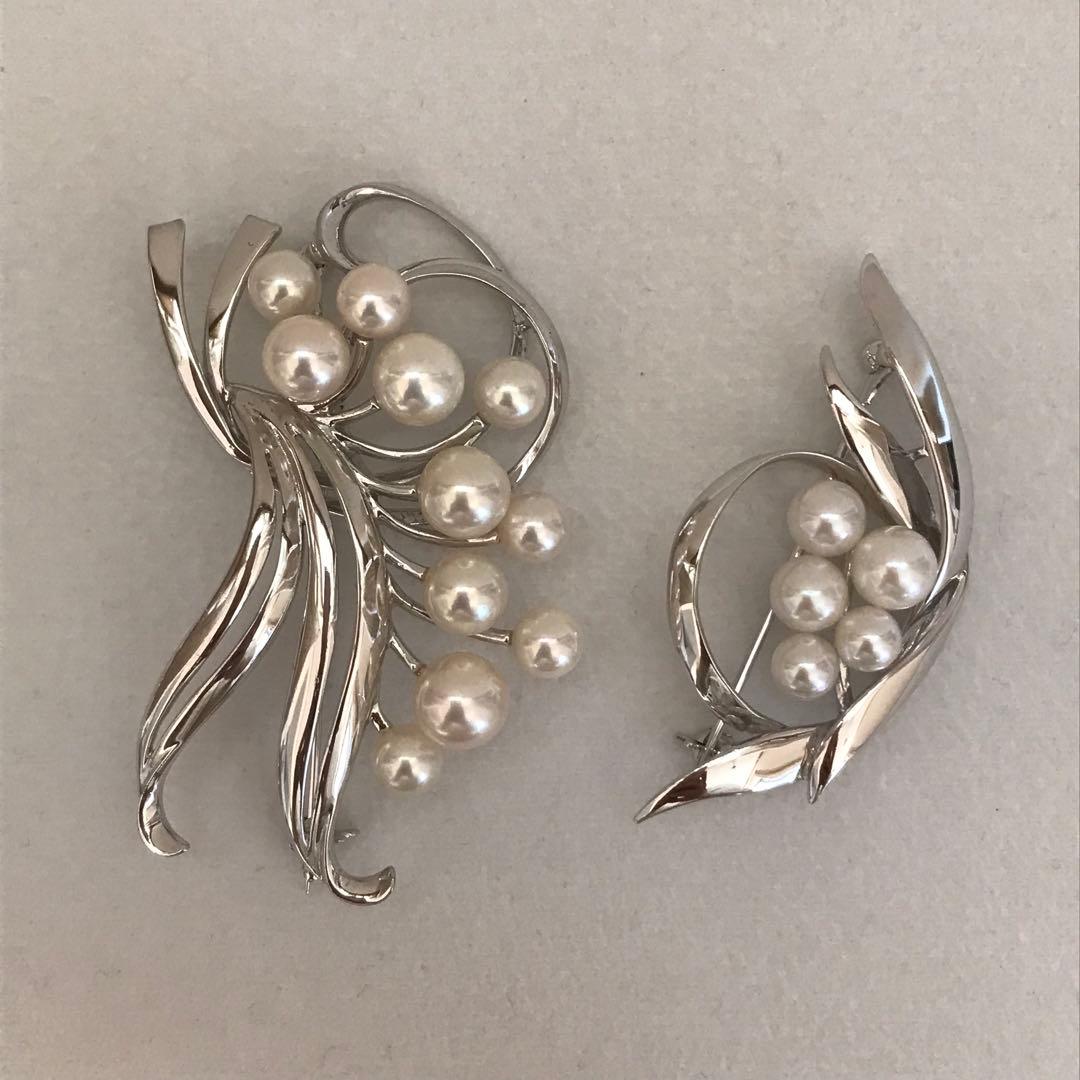 【極美品♡】ミキモト ブローチ　あこや5珠　現行品