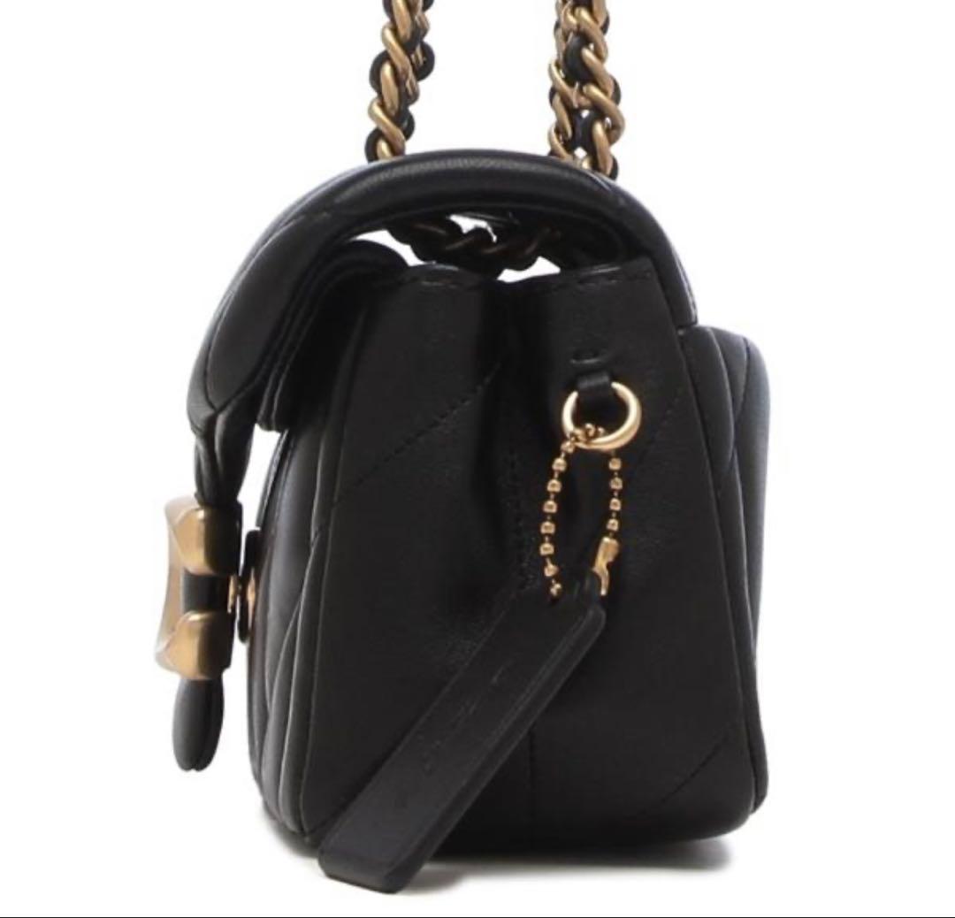 COACH CP149コーチ タビー ショルダー バッグ チェーン20 ブラック