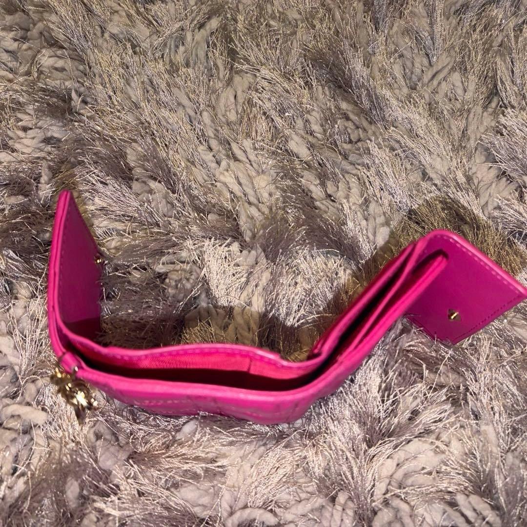 クリスチャンディオール　カナージュ　 ロータスウォレット　ピンク