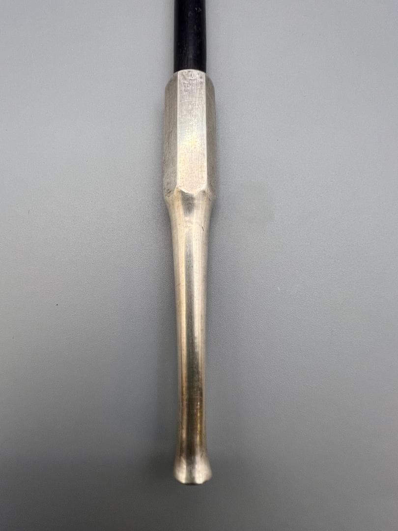 【海】純銀煙管　六角形　キセル　純刻印　銀細工　アンティーク　重量約45g