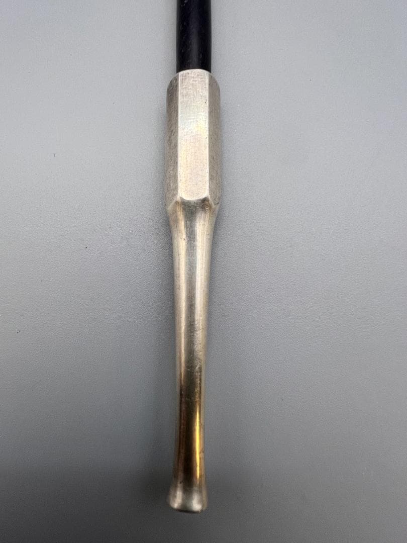 【海】純銀煙管　六角形　キセル　純刻印　銀細工　アンティーク　重量約45g