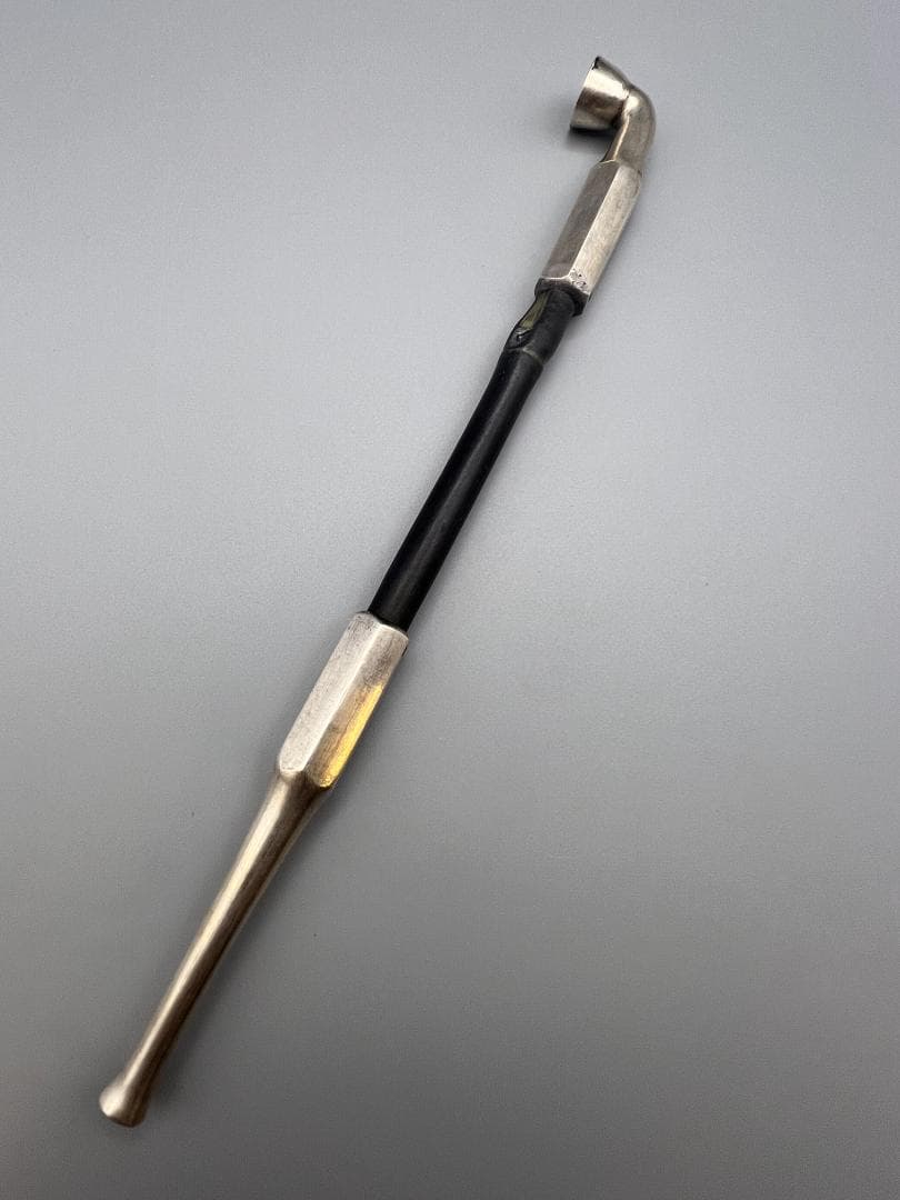 【海】純銀煙管　六角形　キセル　純刻印　銀細工　アンティーク　重量約45g