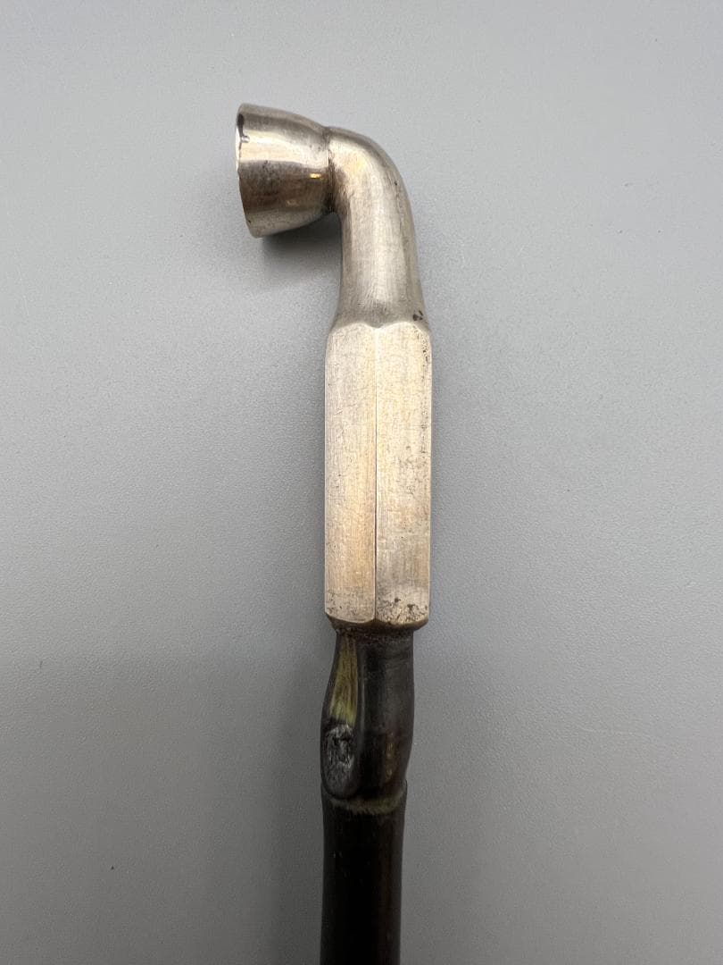 【海】純銀煙管　六角形　キセル　純刻印　銀細工　アンティーク　重量約45g